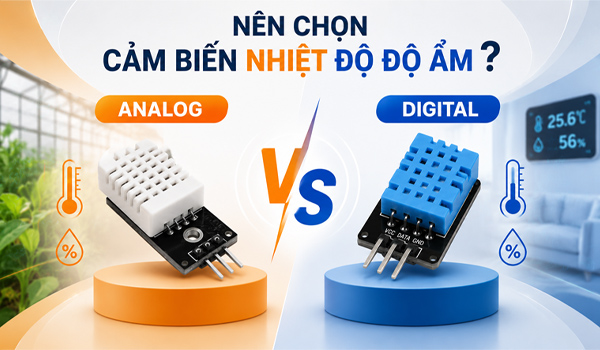 Nên chọn cảm biến nhiệt độ độ ẩm Analog hay Digital?