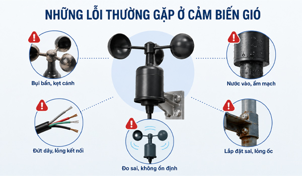 Những lỗi thường gặp ở cảm biến gió và cách khắc phục