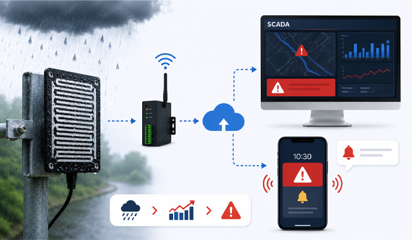 SCADA & IoT có thể gửi cảnh báo khi trời mưa