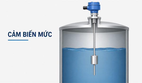 Cảm biến mức được sử dụng để xác định mức của chất lỏng/rắn bên trong bồn chứa
