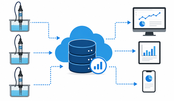 Toàn bộ dữ liệu pH được lưu trữ trên hệ thống SCADA/nền tảng IoT Cloud