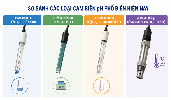So sánh các loại cảm biến pH phổ biến hiện nay