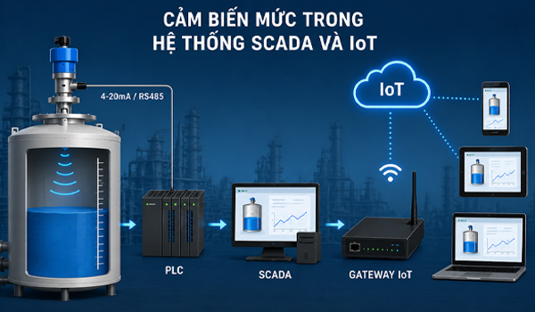 Ứng dụng cảm biến mức trong hệ thống SCADA và IoT