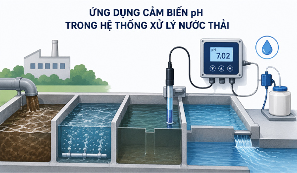 Ứng dụng cảm biến pH trong hệ thống xử lý nước thải