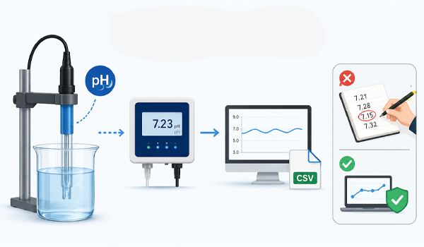 Cảm biến pH tự động hạn chế sai sót do ghi chép nhầm dữ liệu