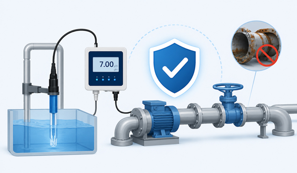 Cảm biến pH tự động giúp bảo vệ thiết bị & hệ thống đường ống