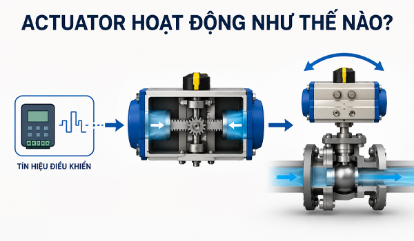 Actuator hoạt động theo quy trình gồm nhiều bước