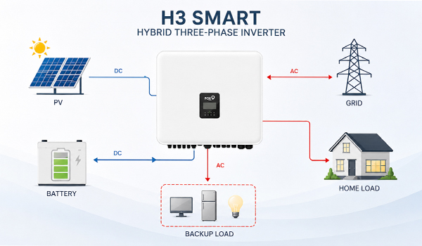 Nguyên lý hoạt động của biến tần Hybrid ba pha H3 Smart
