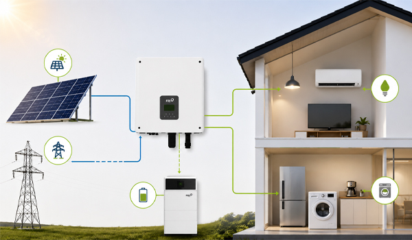 Ứng dụng của biến tần Hybrid một pha H1/AC1 Fox ESS