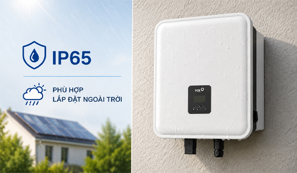 Thiết kế IP65, phù hợp lắp đặt ngoài trời