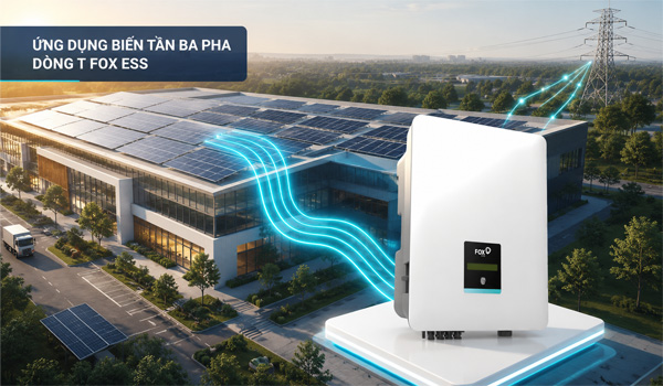 Biến tần PV ba pha dòng T Fox ESS được ứng dụng rộng rãi