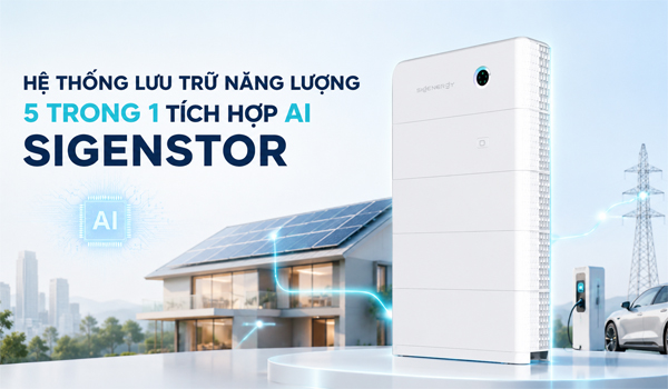SigenStor là hệ thống lưu trữ năng lượng được thiết kế theo kiến trúc 5 trong 1