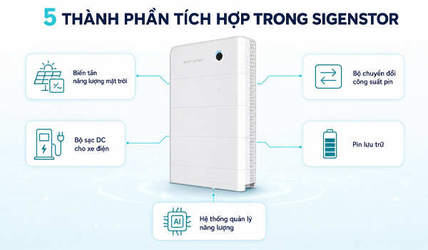 5 thành phần được tích hợp trong SigenStor