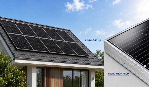 Kính cường lực & khung nhôm anod độ bền cao