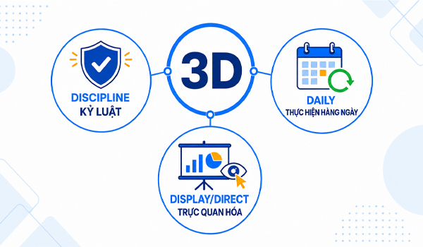 Ba yếu tố 3D thường được sử dụng để tăng cường tính trực quan & kỷ luật