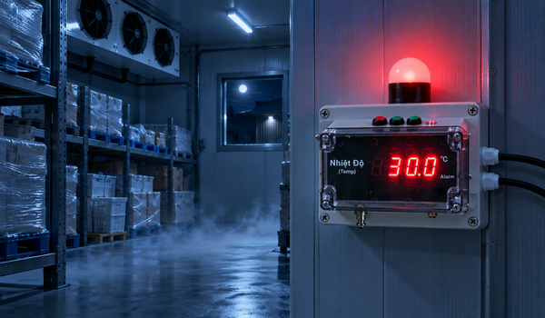 Giám sát nhiệt độ kho lạnh tự động 24/7 giúp phát hiện sự cố ngoài giờ làm việc