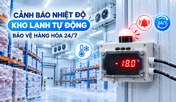 Cảnh báo nhiệt độ kho lạnh tự động bảo vệ hàng hóa 24/7