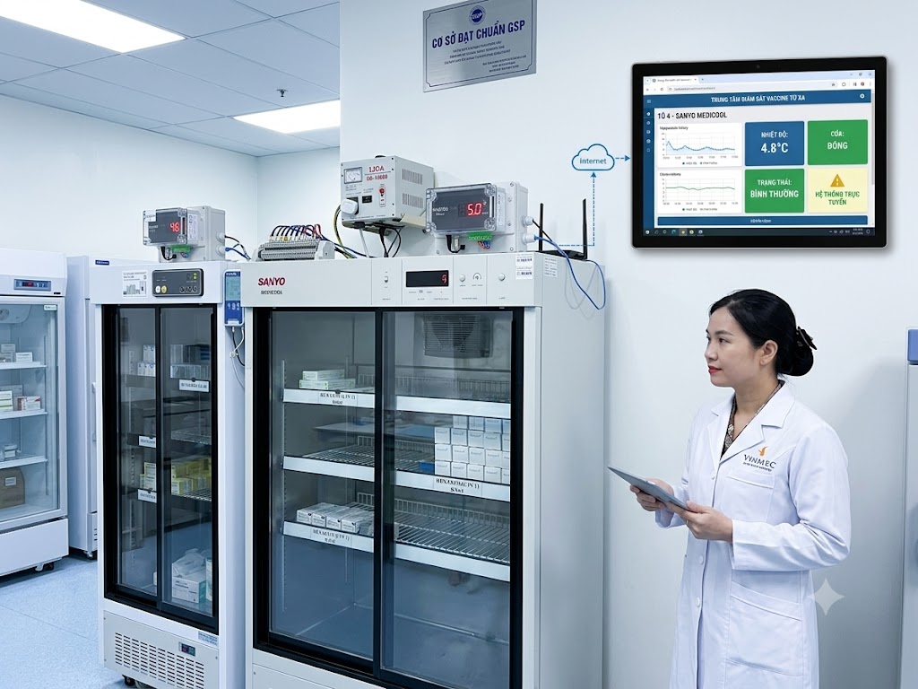 Giám Sát Tủ Vaccine Từ Xa Qua Internet