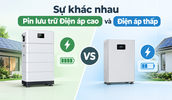 Sự khác nhau pin lưu trữ điện áp cao và điện áp thấp
