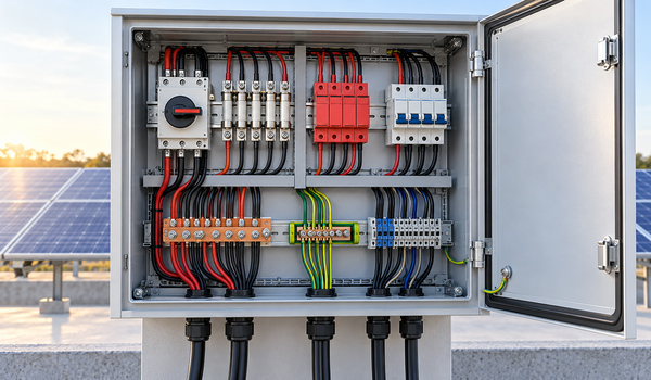 Tủ điện năng lượng mặt trời được cấu thành từ nhiều bộ phận khác nhau